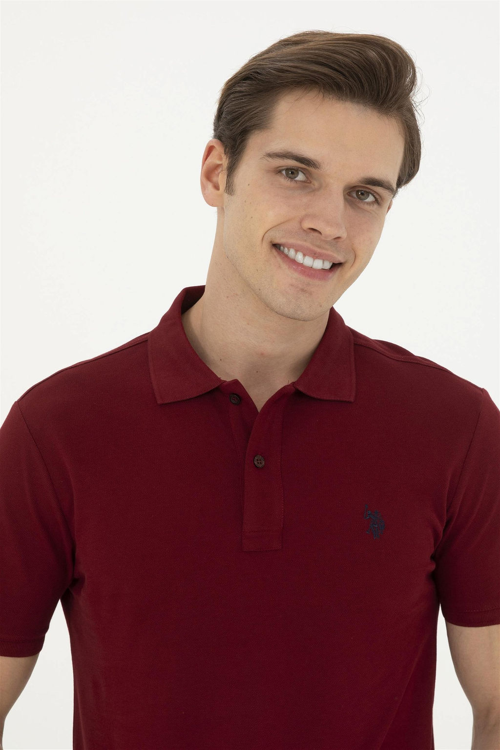 Мужская бордово-красная базовая футболка - U.s. polo assn фото 2