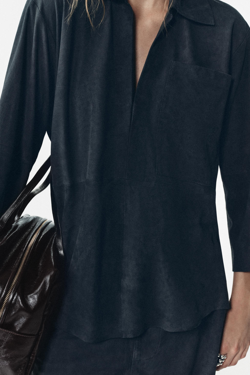 LIMITED EDITION SUEDE LEATHER POCKET SHIRT - Zara фото 17