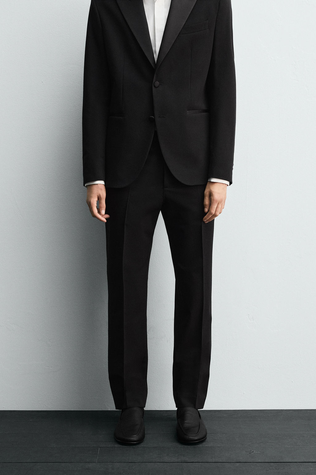 WOOL BLEND TUXEDO SUIT TROUSERS - Zara фото 2