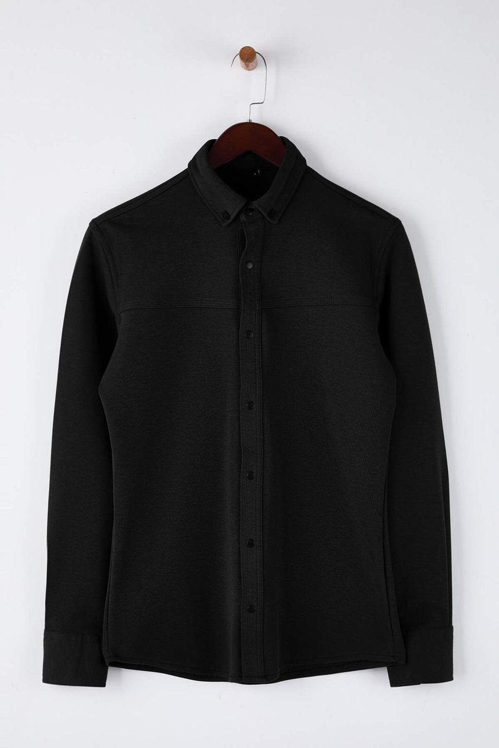 Antrasit Regular Fit Dokulu Erkek Gomlek TMNAW26GO00023 - Trendyolmilla фото 19