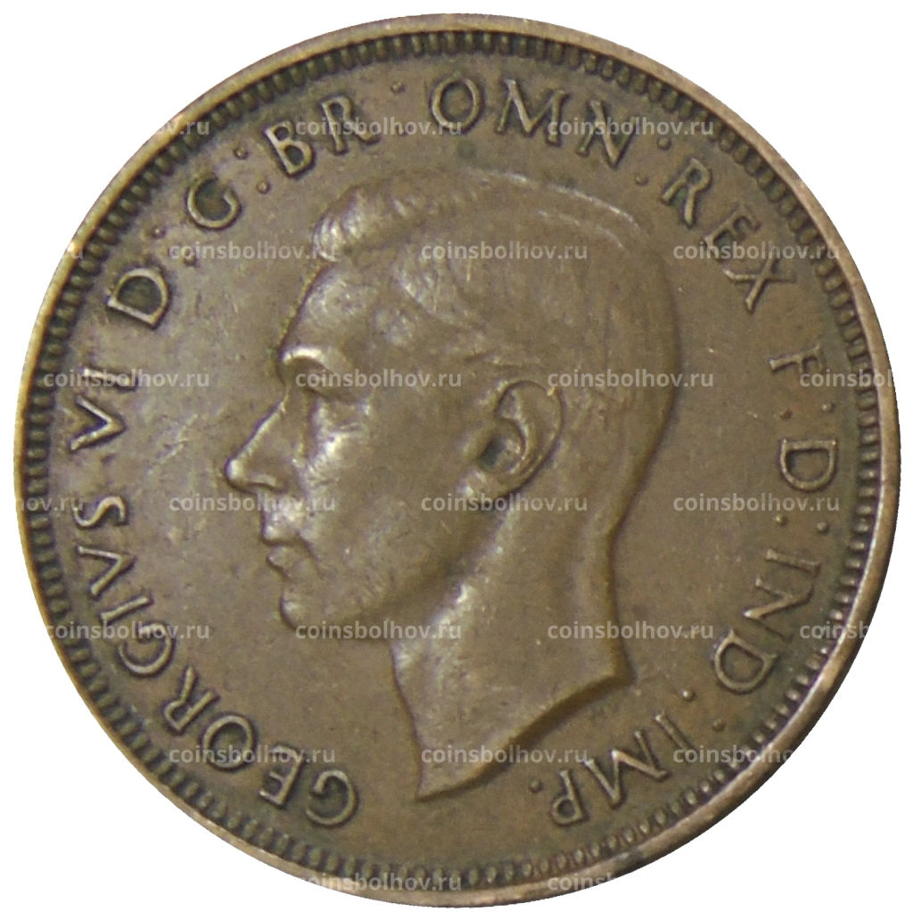 1/2 пенни 1938 года Австралия