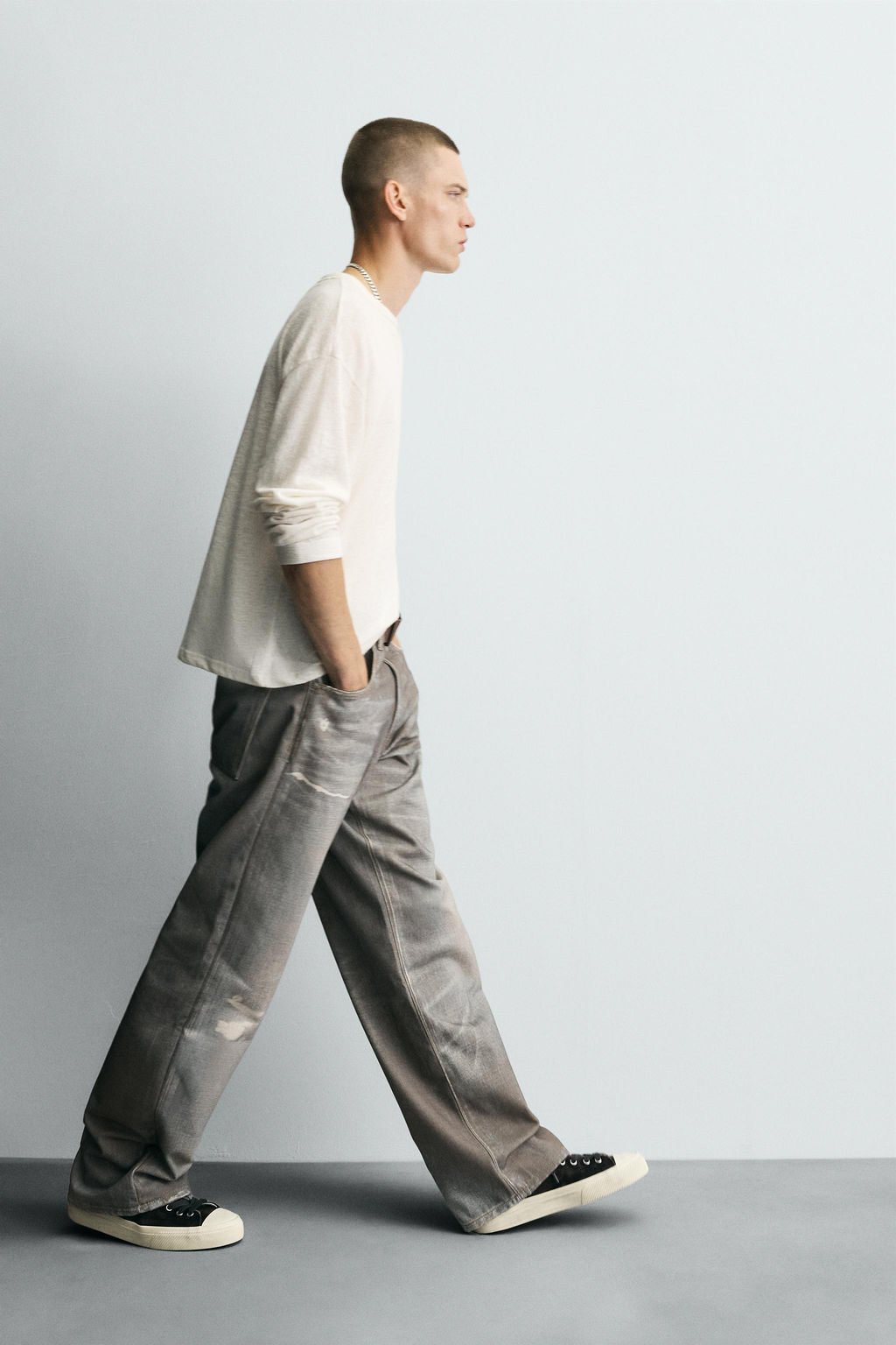 PRINTED BAGGY FIT JEANS - Zara фото 6