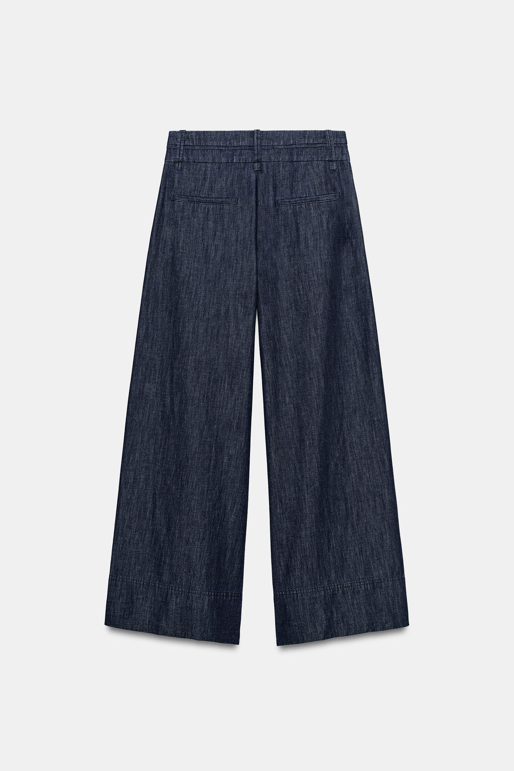 PANTAL?N ANCHO CON LINO / ?ndigo - Zara фото 8