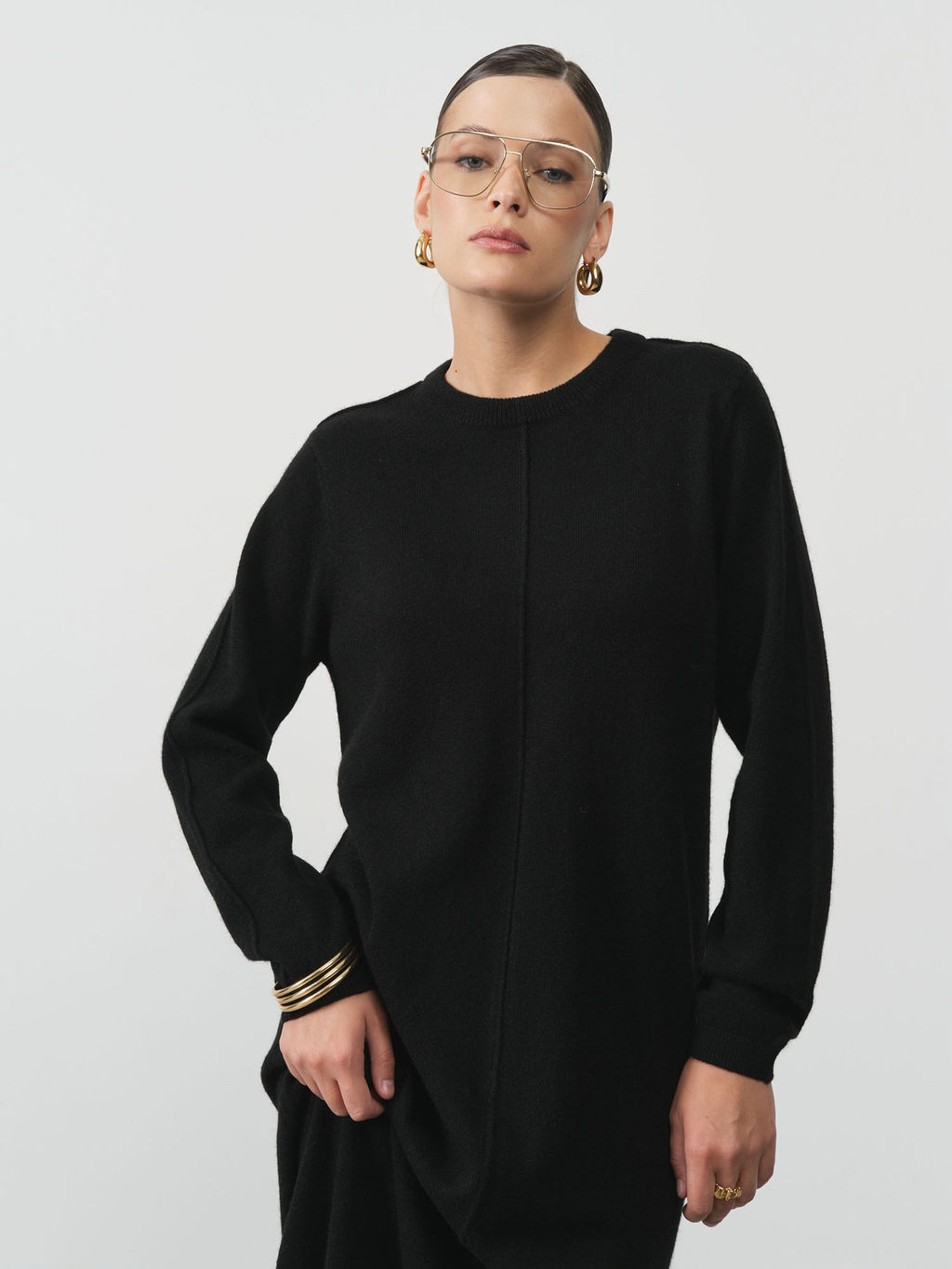 Платье из пуха яка 13210 черное