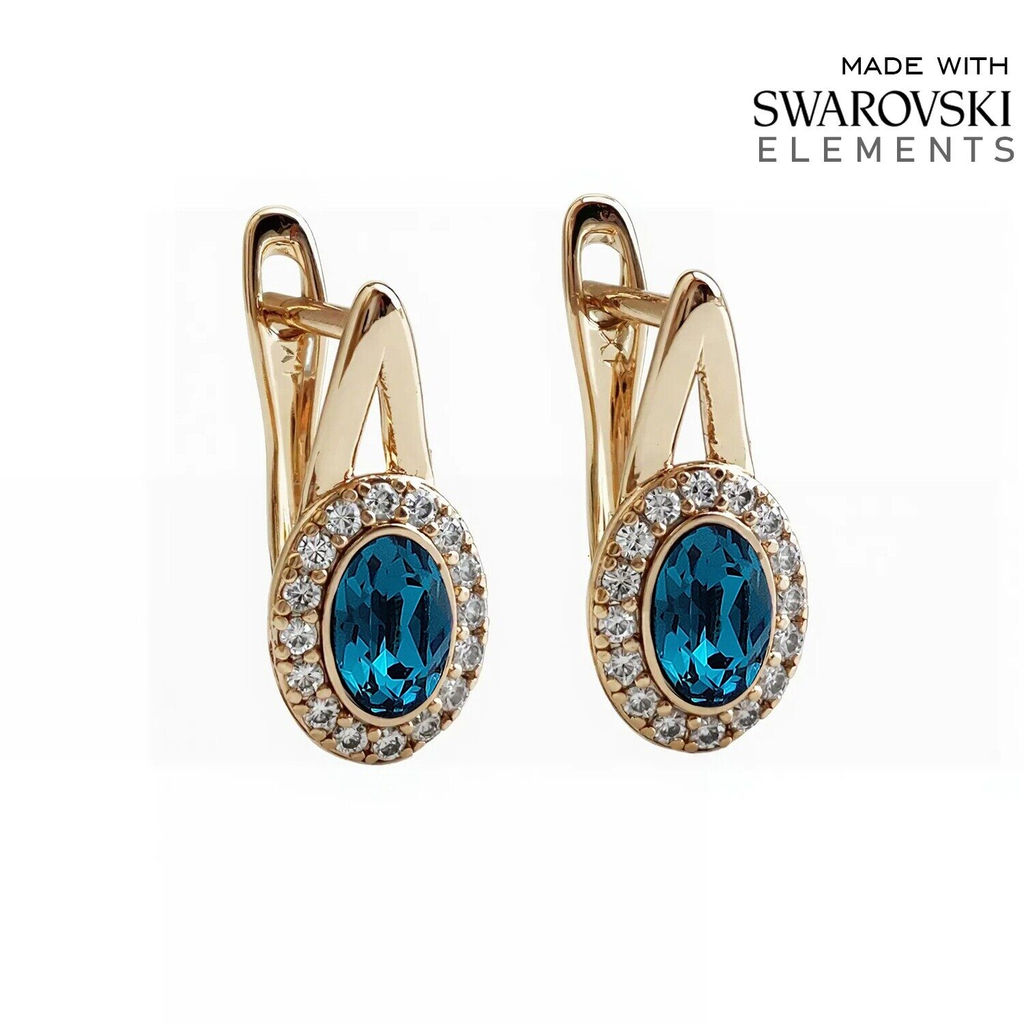 Серьги с кристаллами Swarovski