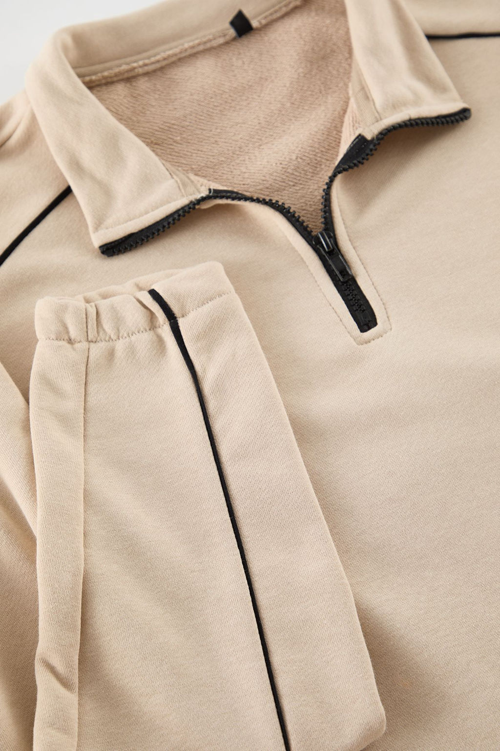 TRENDYOL MAN Tas Oversize/Genis Kesim Dik Yaka Fermuarl? Ici Polar Biyeli 100% Pamuk Sweatshirt TMNAW25SW00033 - Trendyolmilla фото 7