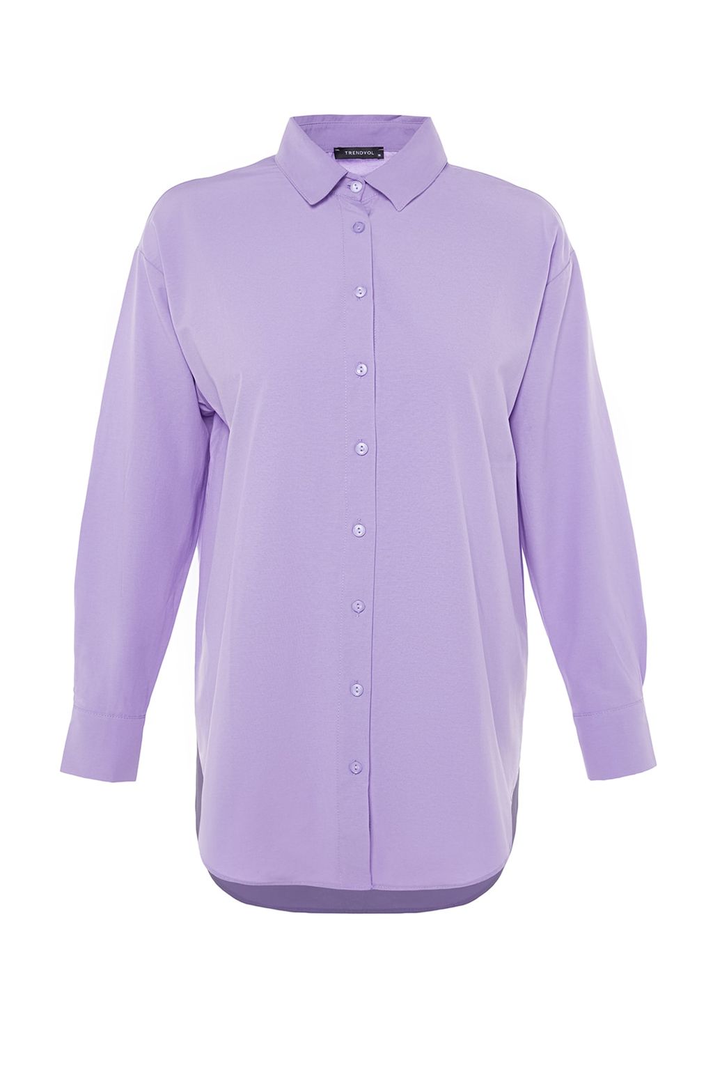 Plaj Giyim Lila Dokuma Maxi Gomlek TBESS22GO0664