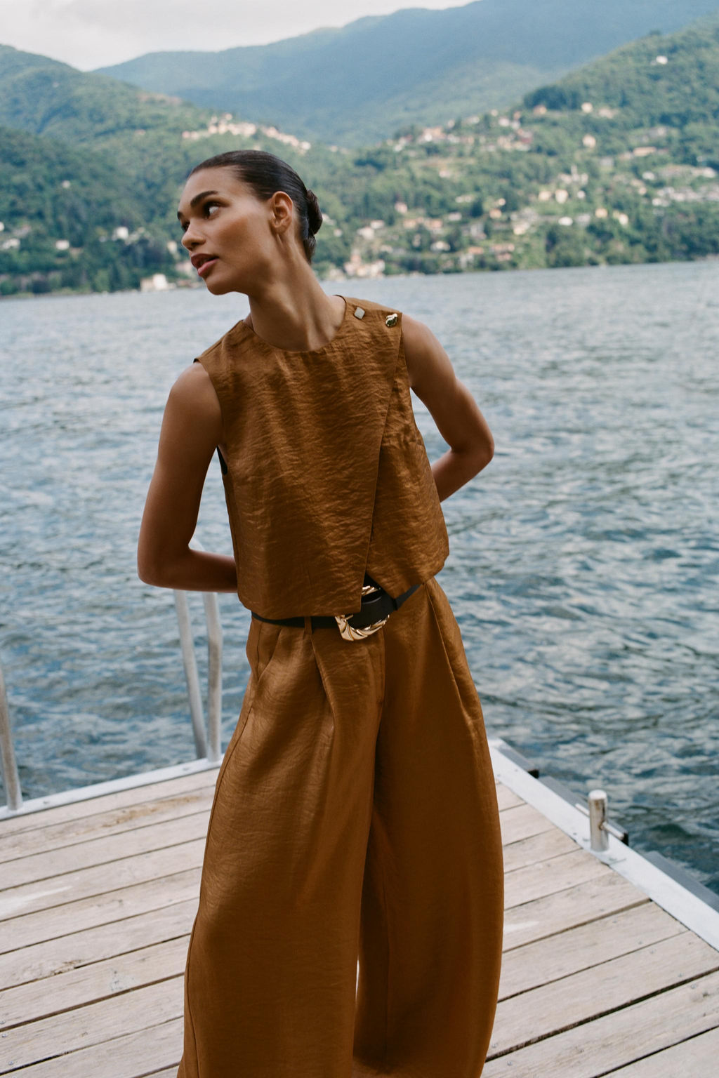 SATIN CROSSOVER TOP - Zara фото 3