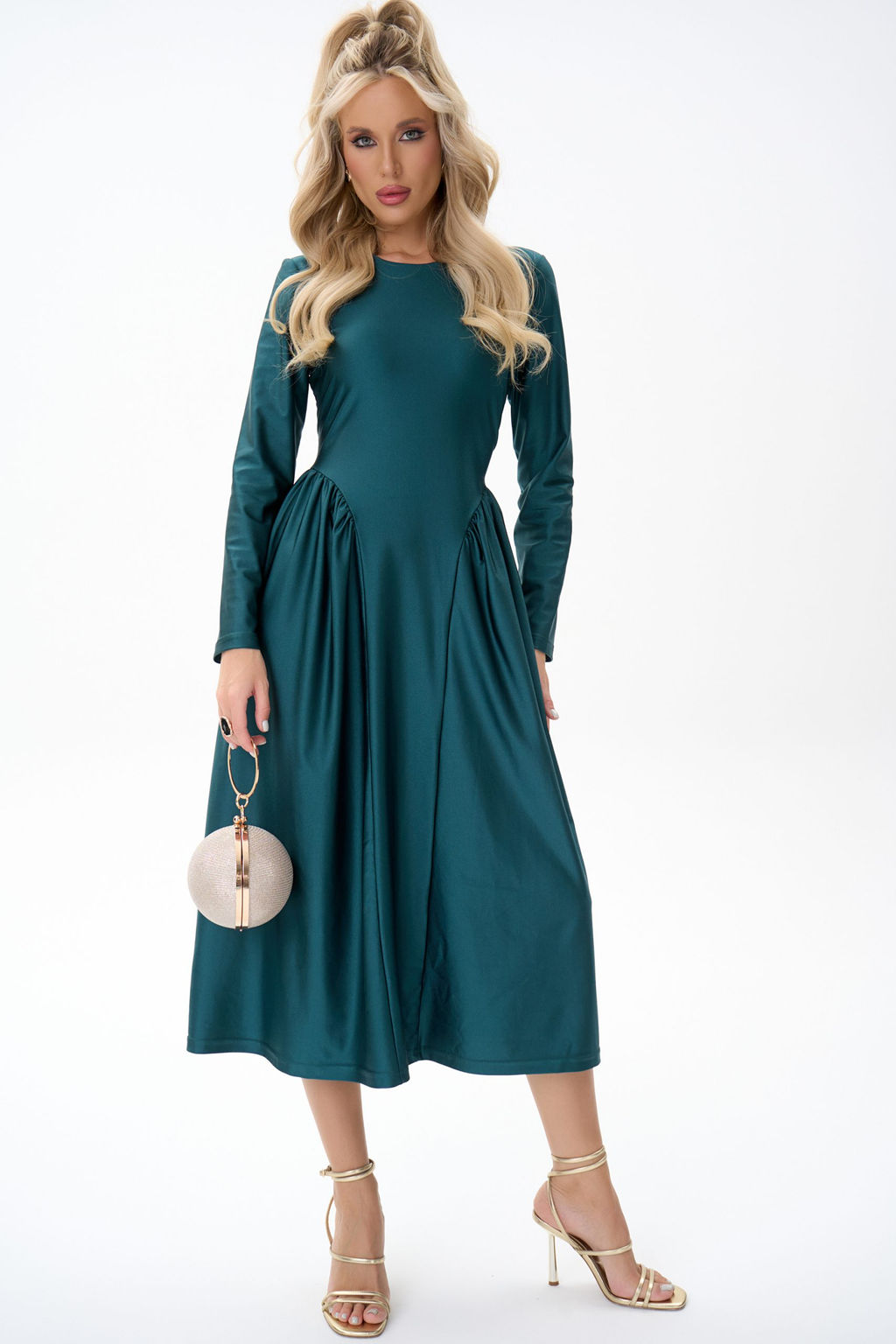 Платье Донна (изумрдный) - Эльза фото 2