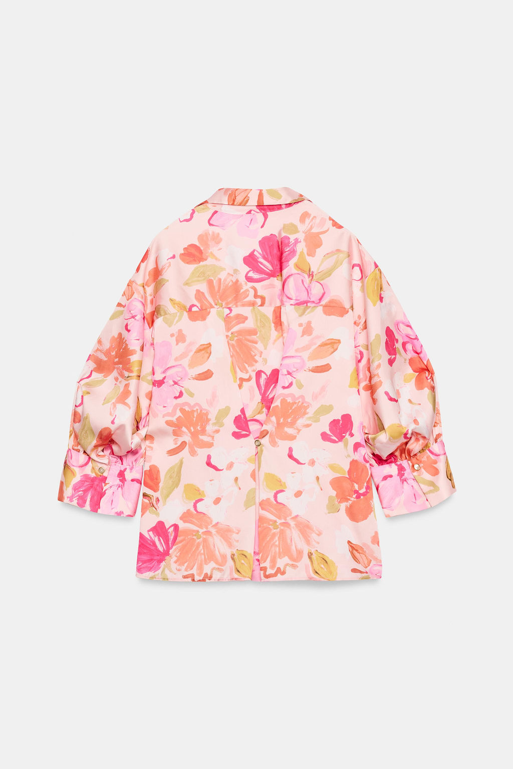 CAMISA SATINADA ESTAMPADO FLORAL / Multicolor - Zara фото 9