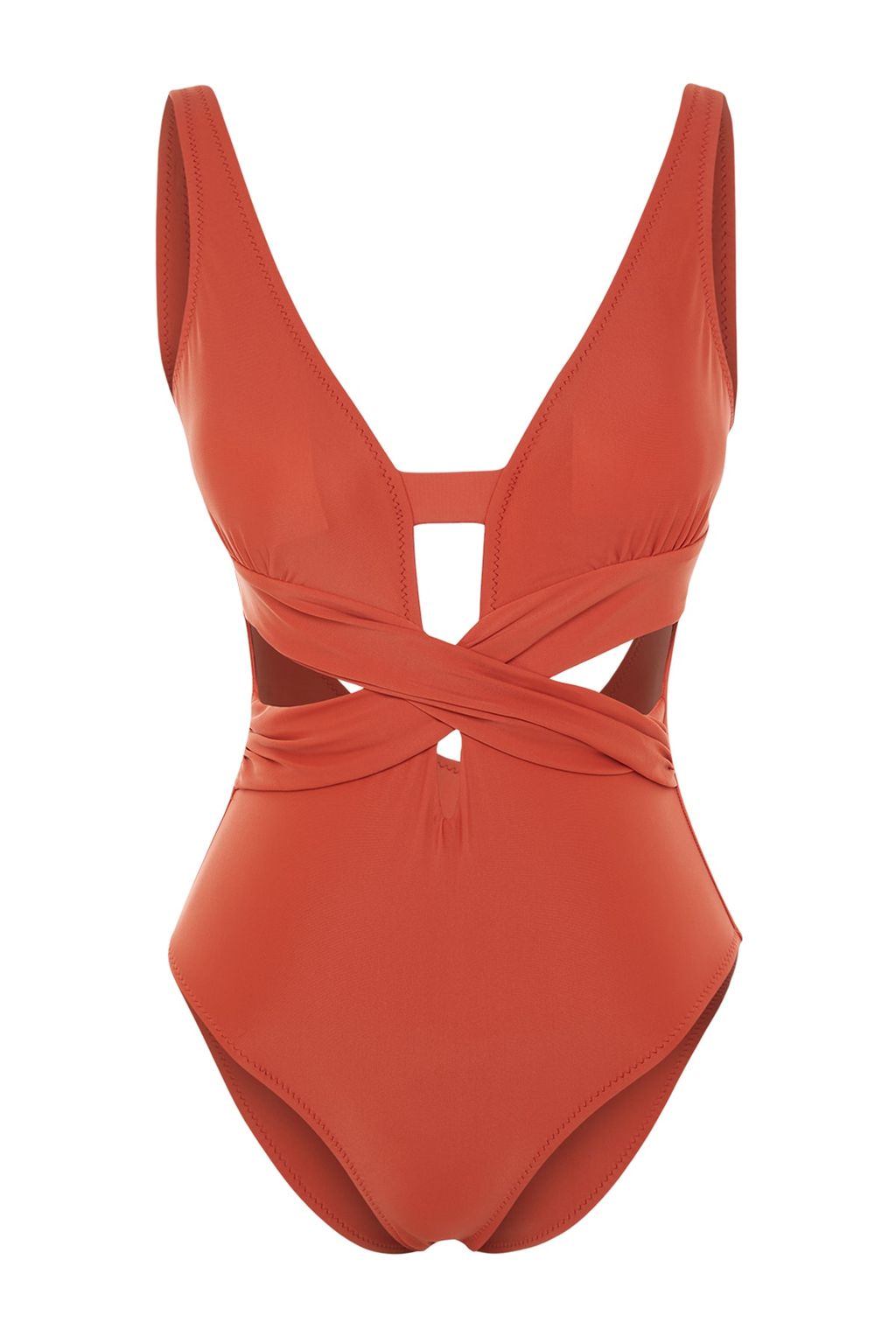 TRENDYOLMILLA Siyah Derin Dekolteli Cut Out/Pencereli Regular Mayo TBESS20MA0292  фото 6