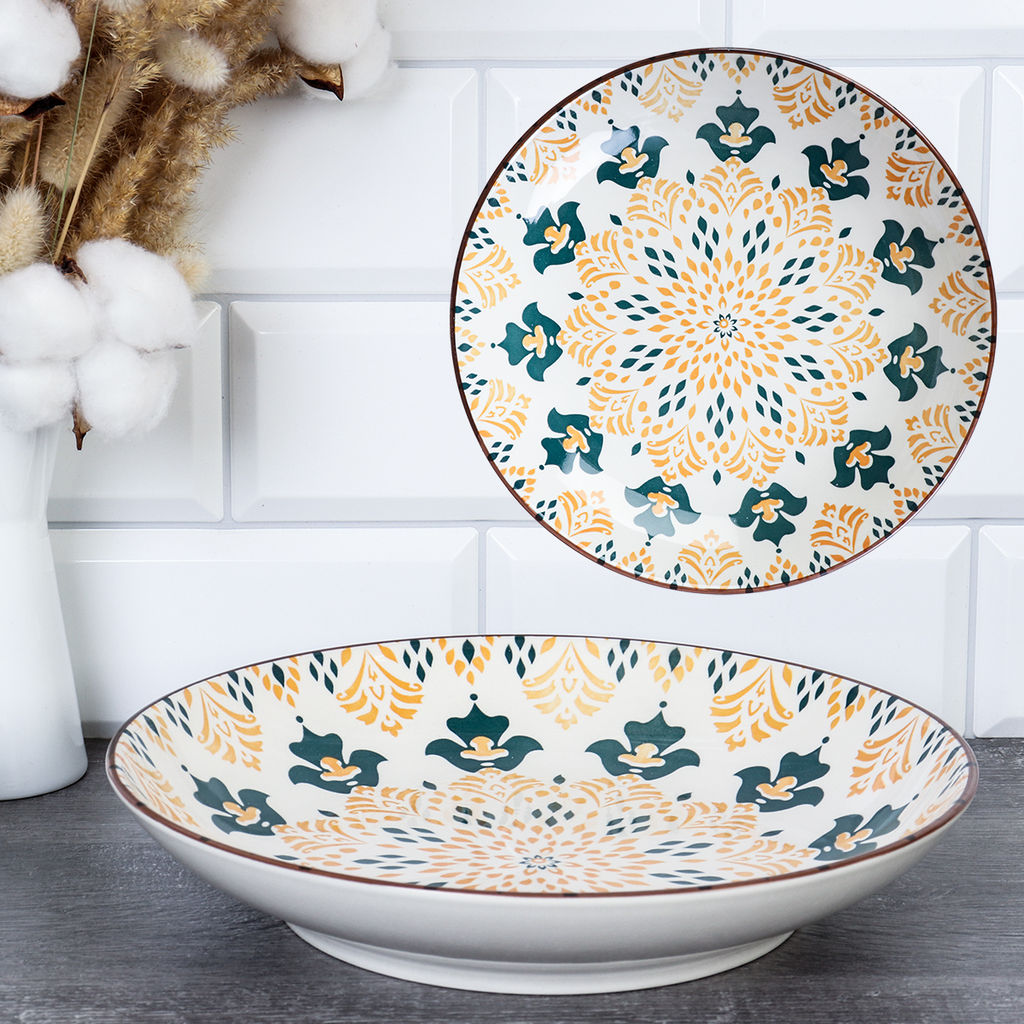 Блюдо круглое глубокое 25 см / ZY019 /уп 36/ - Галеонтрейд фото 4