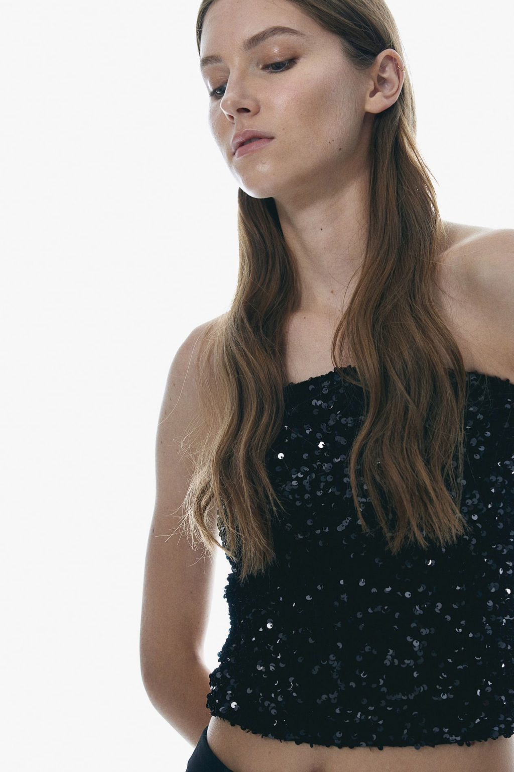 Top bandeau de lentejuelas - H&m фото 3