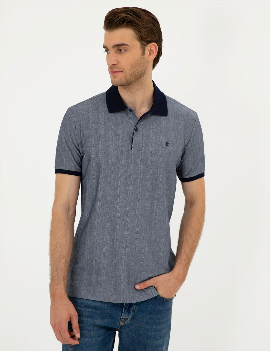 Lacivert Slim Fit Ti__rt - Pierre cardin фото 3