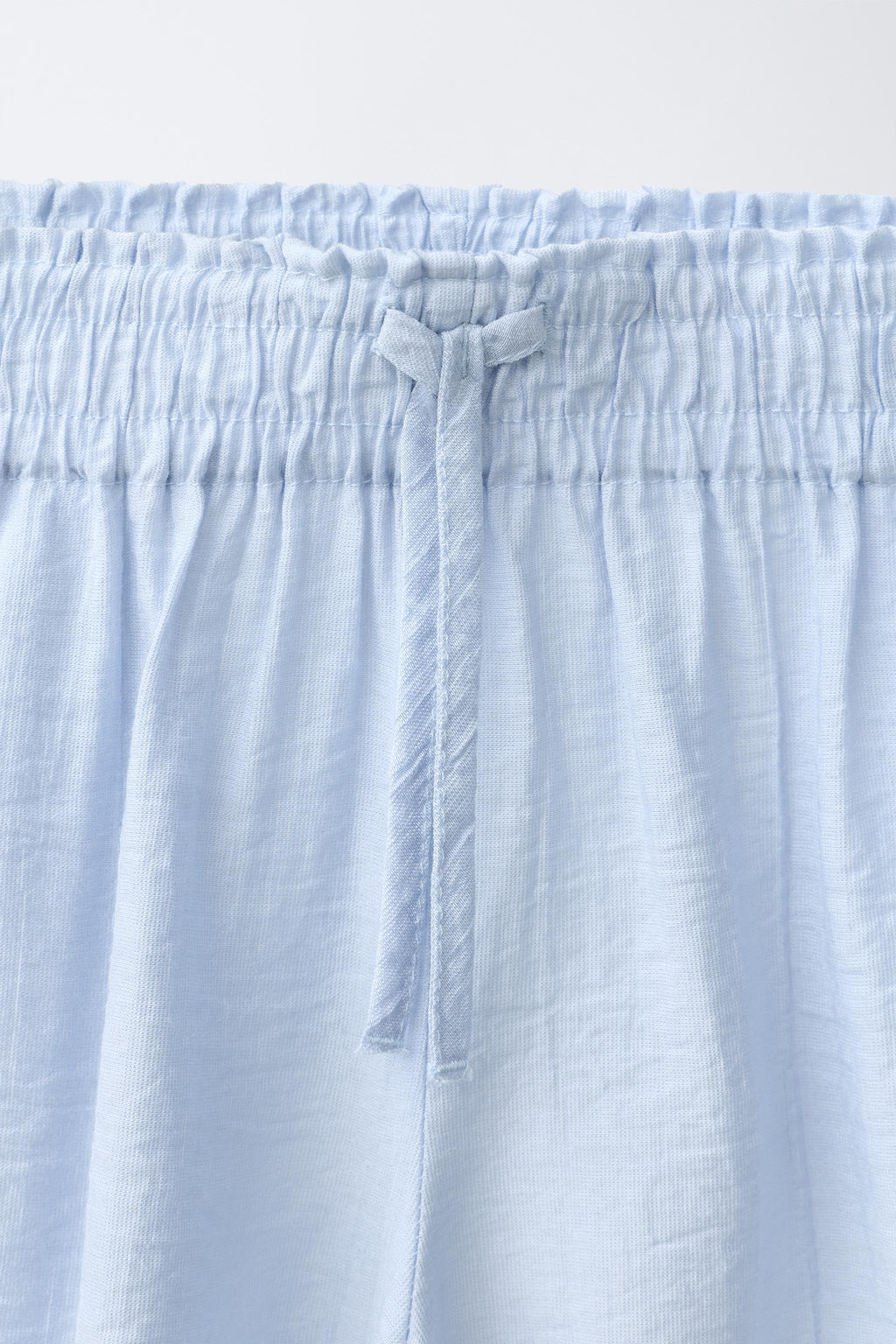 PANTAL?N WIDE LEG EFECTO ARRUGADO / Azul pastel - Zara фото 3