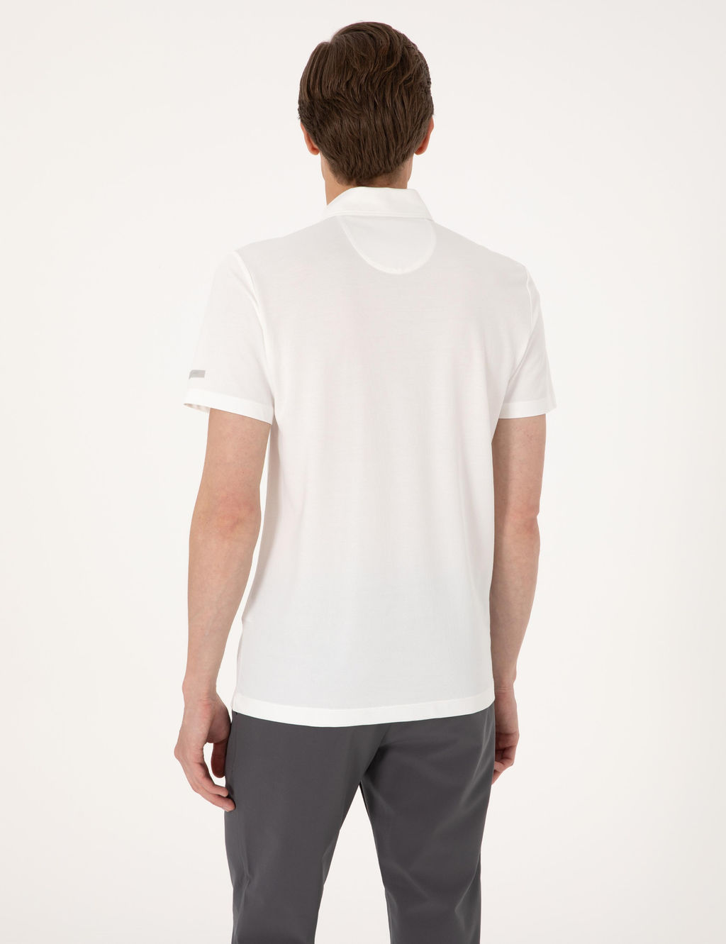 Ekru Ultralight Kuma_ Slim Fit Polo Yaka Ti__rt