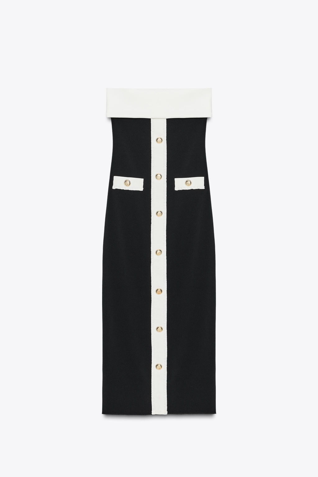 CONTOURING STRETCH BANDEAU DRESS - Zara фото 5