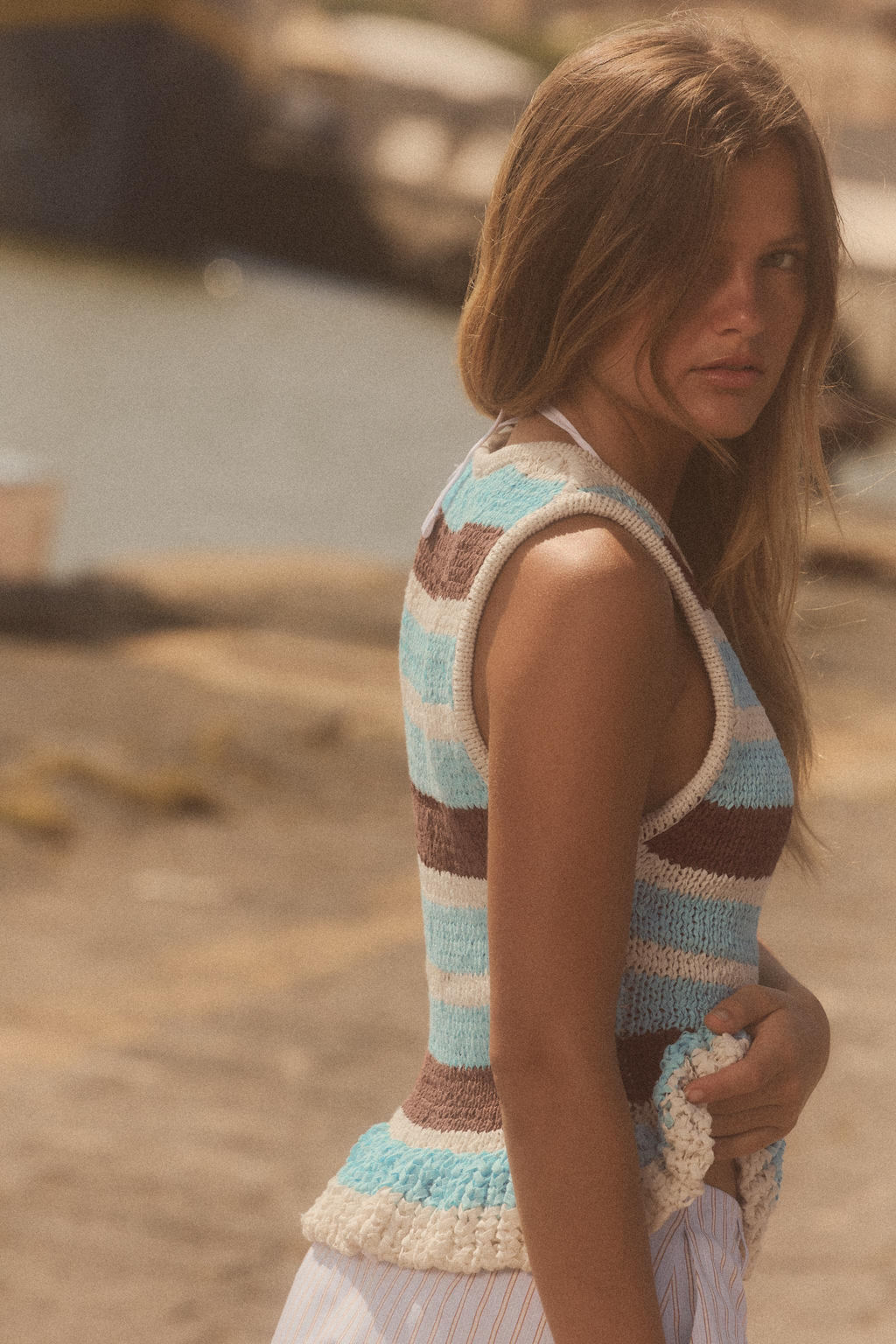 STRIPED KNIT TOP WITH RUFFLE - Zara фото 11