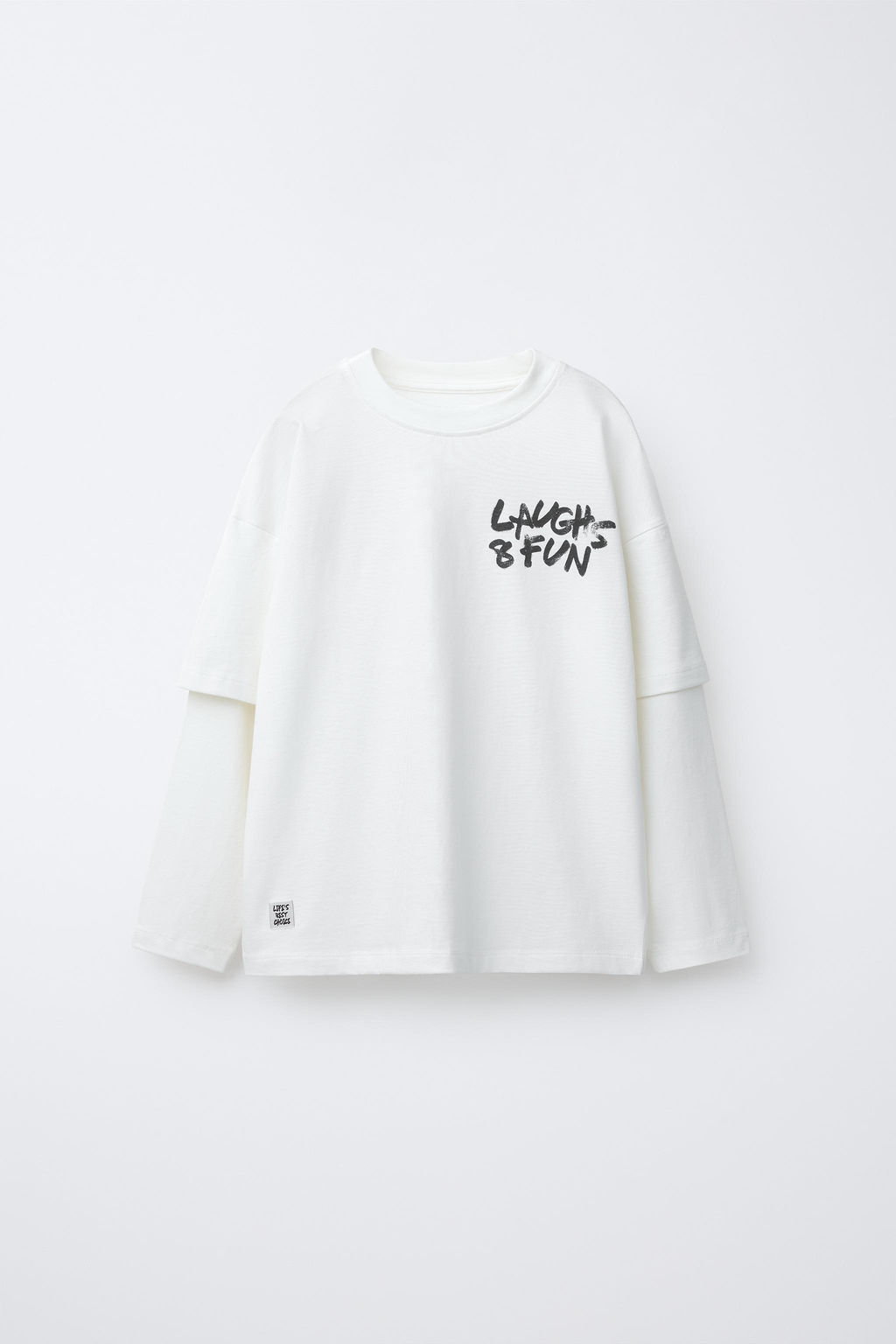 Футболка Zara Doble Manga белая