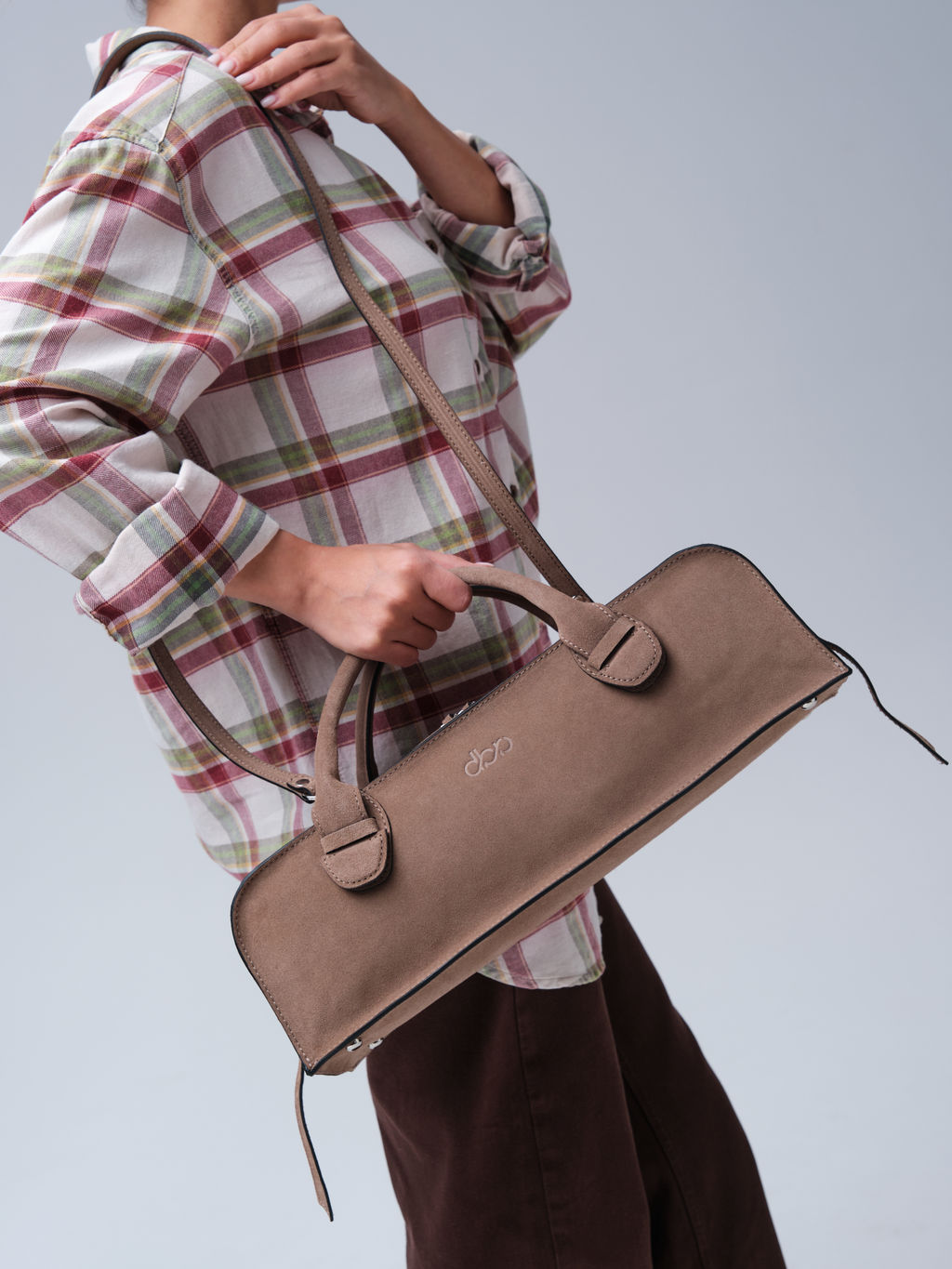 Сумка багет Doxie DBR 31157 серо-коричневый  фото 3