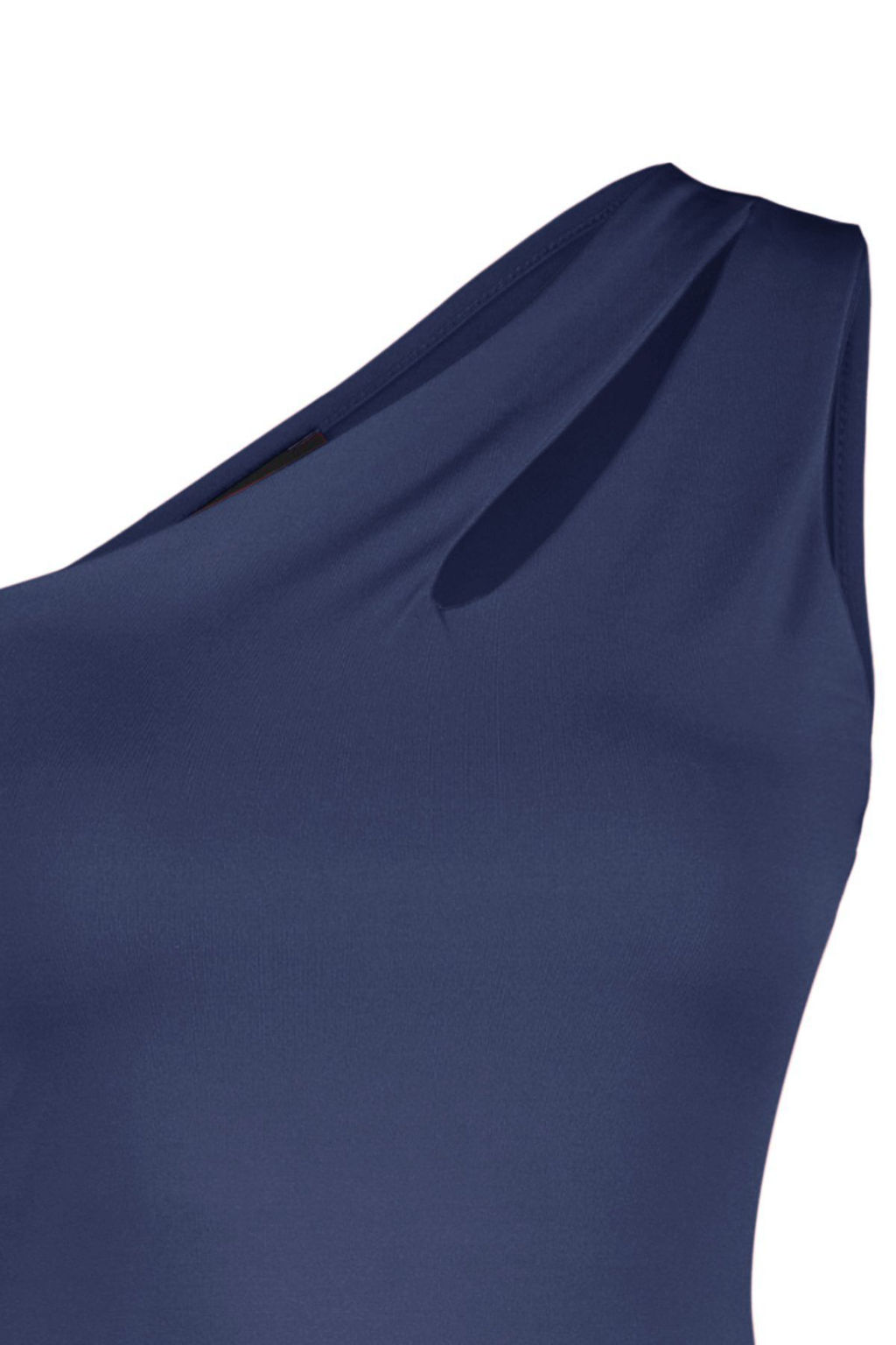 Indigo Asimetrik Yaka Cut Out Detayl? Esnek C?tc?tl? Orme Body TWOSS23BD00014