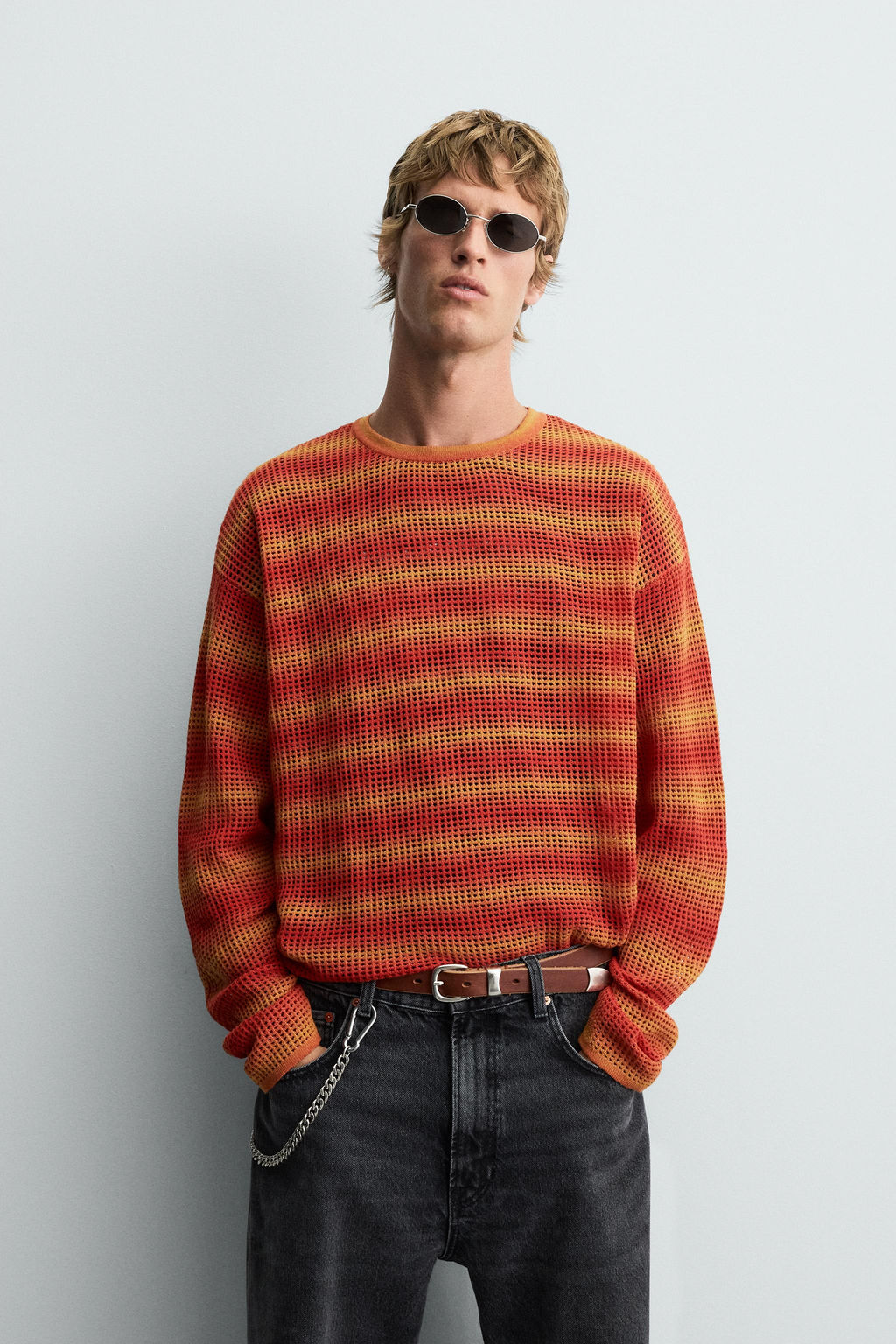 STRIPED OPEN-KNIT SWEATER - Zara фото 2