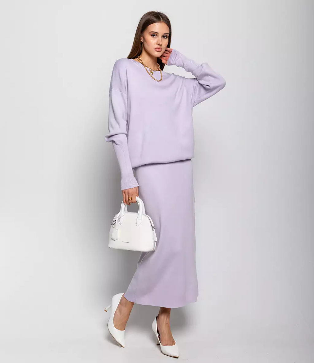 Костюм #КТ22335, светло-сиреневый