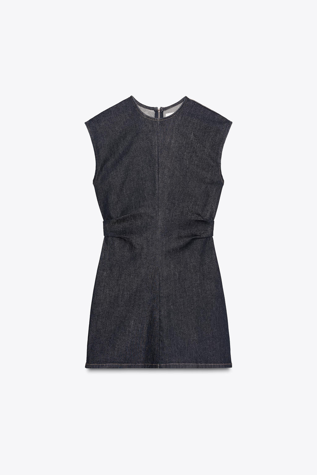 TRF DRAPED DENIM SHORT DRESS - Zara фото 5