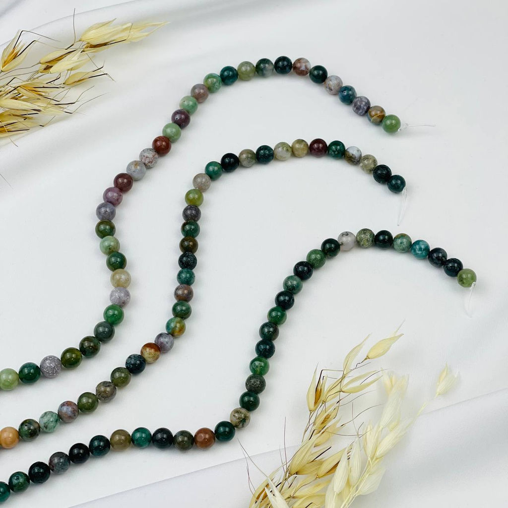 Бусины для украшений из Мохового агата