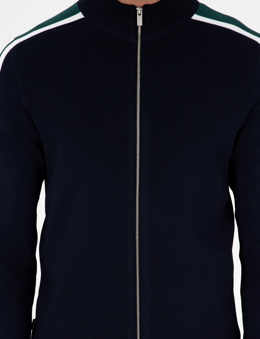 Lacivert Slim Fit Y_n Kar___ml_ Fermuarl_ Triko H_rka - Pierre cardin фото 6
