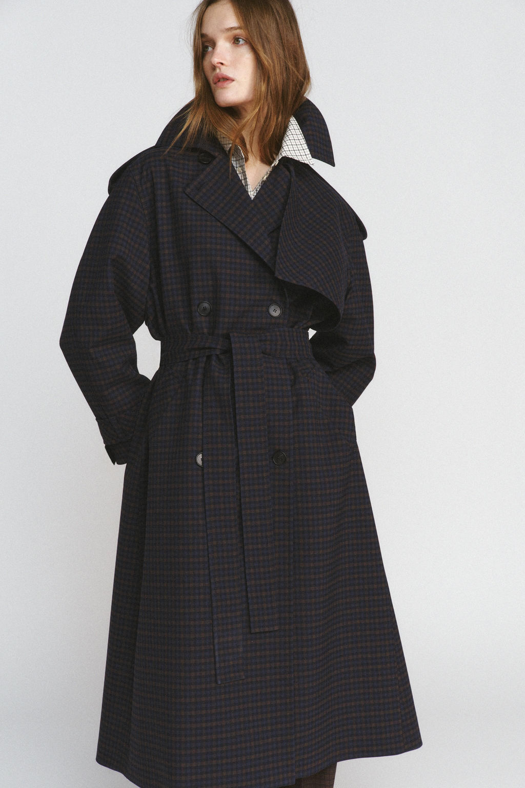 CHECK TRENCH COAT ZW COLLECTION LIMITED EDITION - Zara фото 4