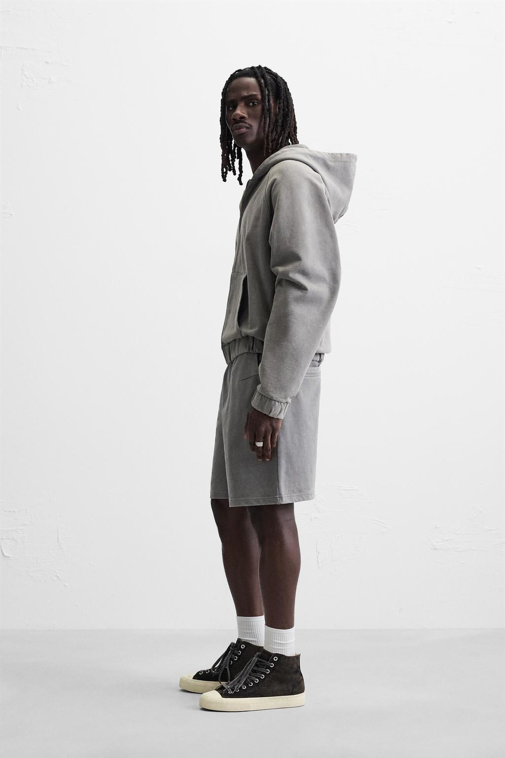 RELAXED FIT JOGGER BERMUDA SHORTS - Zara фото 14
