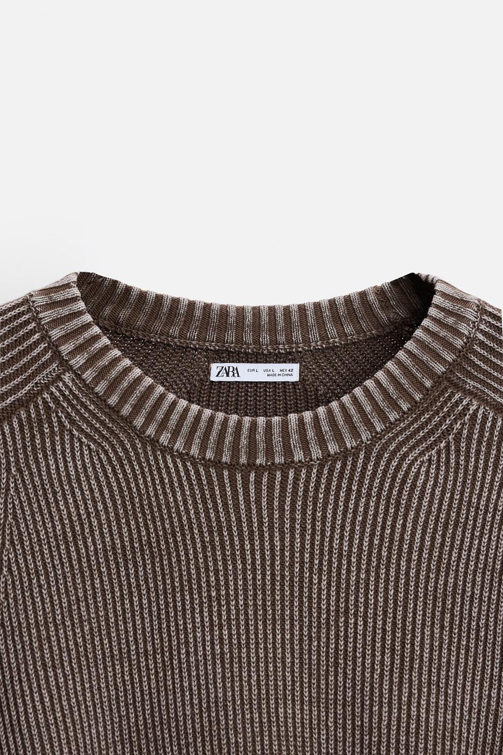 FADED TEXTURED SWEATER - Zara фото 17