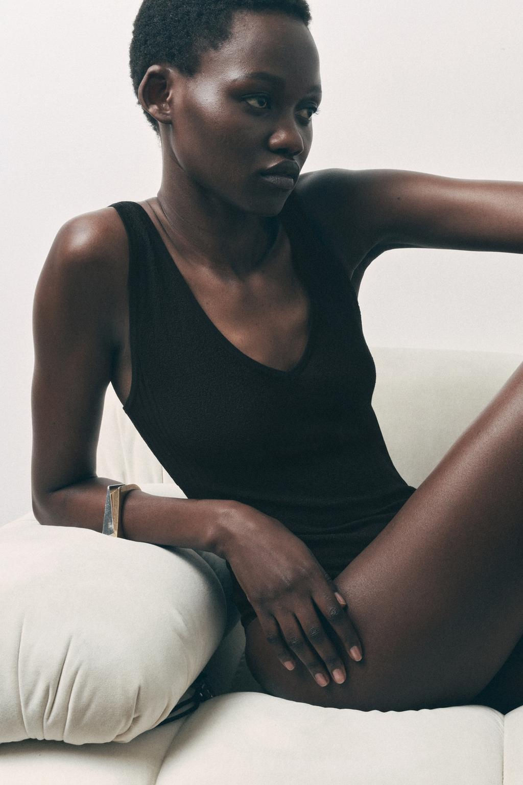 PLEATED KNIT BODYSUIT - Zara фото 4