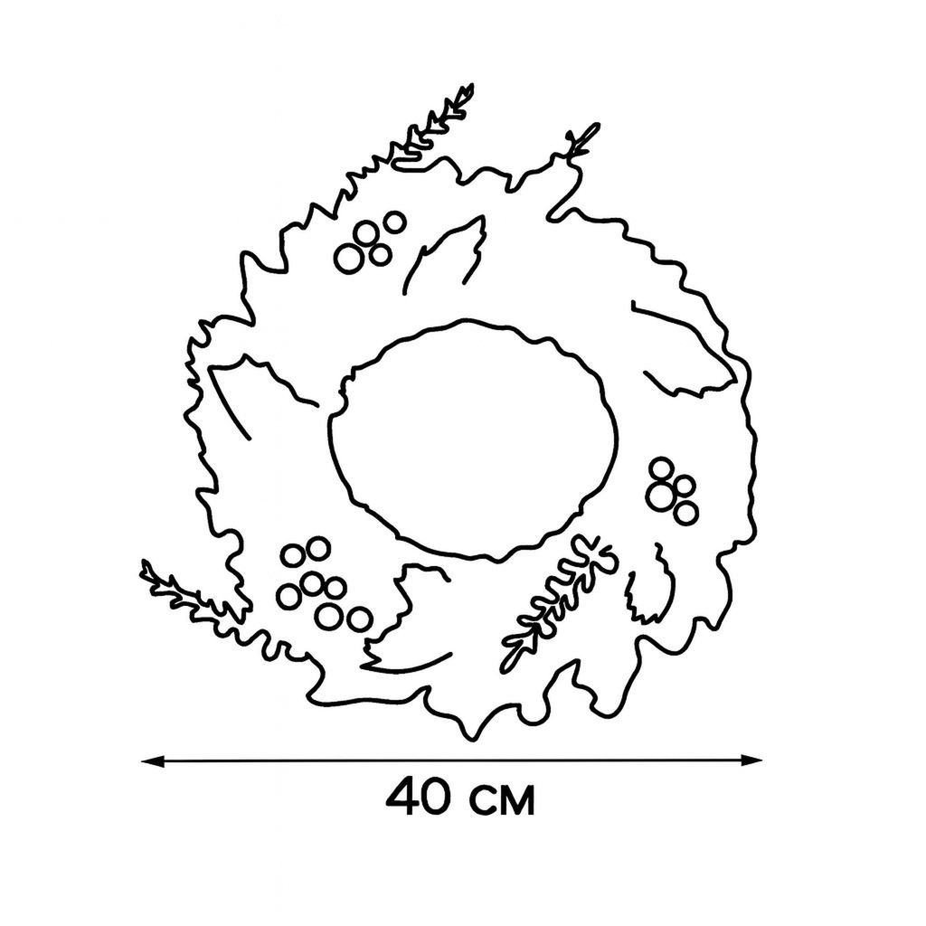 ULD-T4040-020/SNA/3AA WARM WHITE IP20 WREATH Украшение светодиодное Венок, на батарейках 3АА (не в/к), 40х40см. 20 светодиодов. Теплый белый свет. TM Uniel - Volpe фото 5
