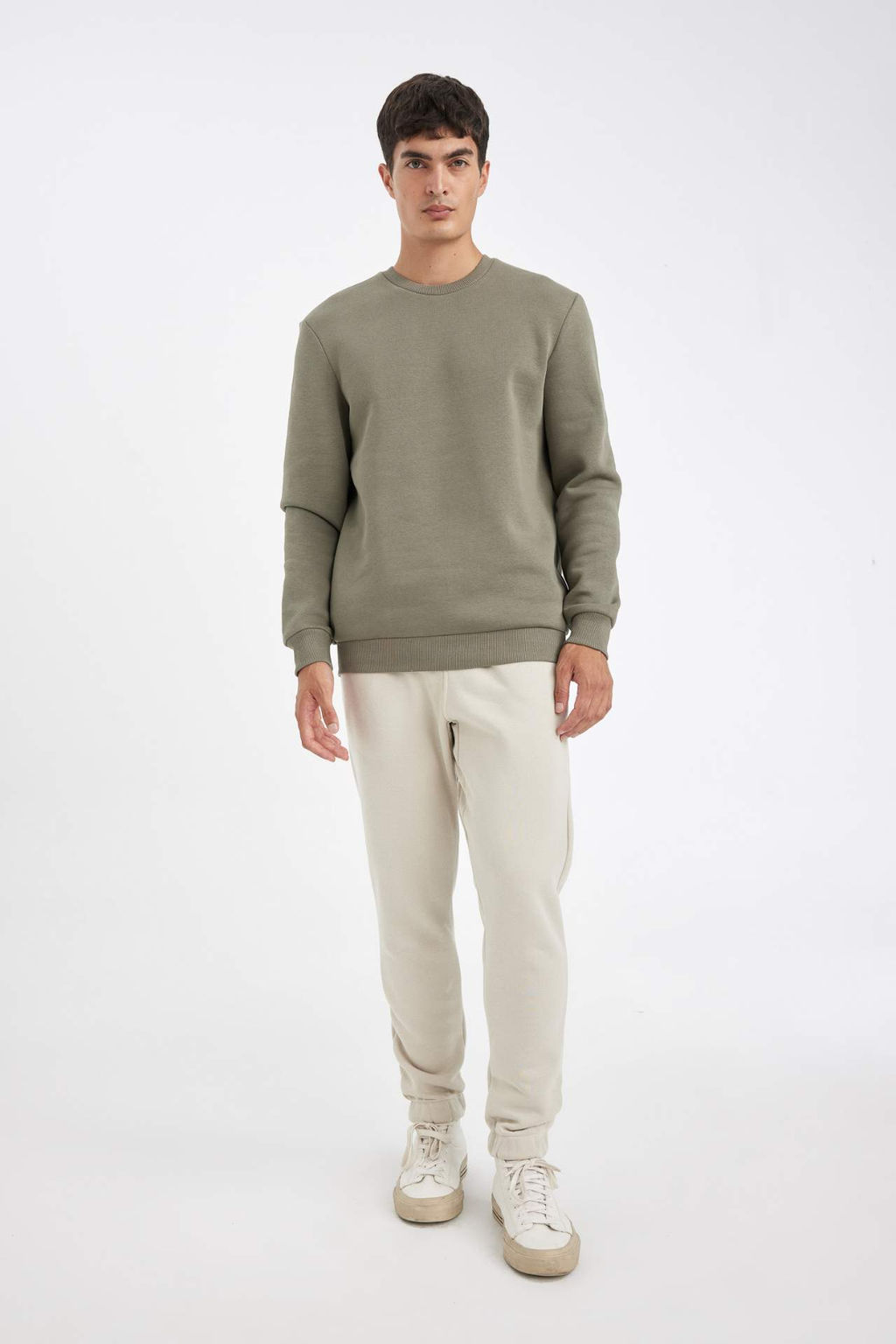 Relax Fit Kal?n Jogger Esofman Alt? Basic Duz Beli Bagc?kl? Lastikli Paca Cepli - Defacto фото 4