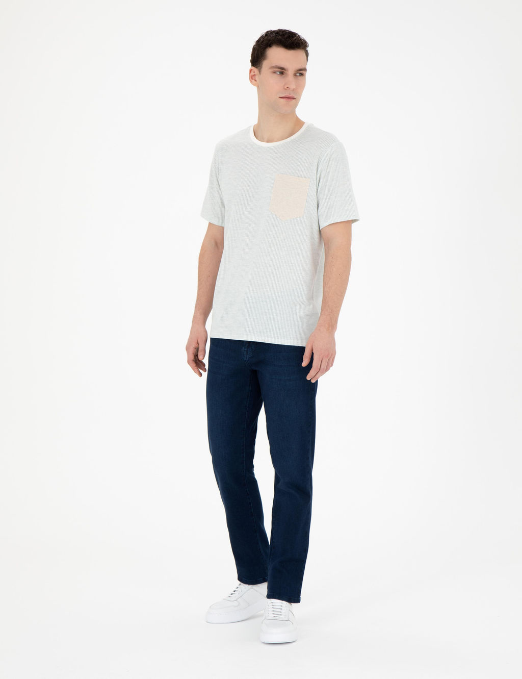 Koyu Lacivert Straight Fit Jean Pantolon