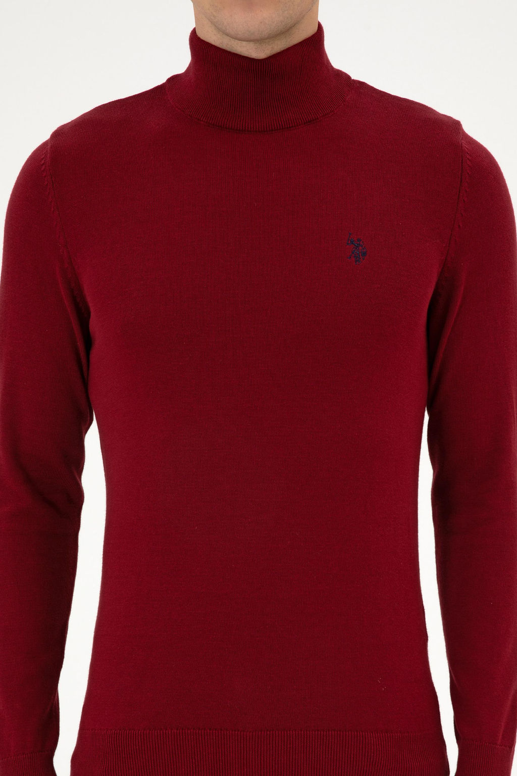 Erkek Slim Fit Boazl Bordo Basic Kazak - U.s. polo assn фото 6