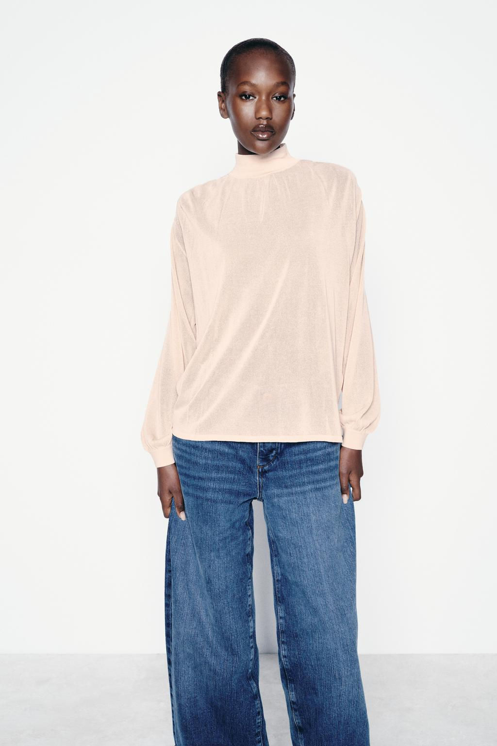 FINE KNIT MOCK TURTLENECK SWEATER - Zara фото 2