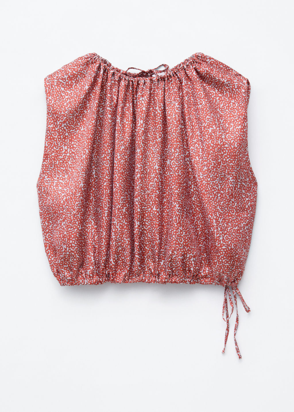 Top de seda estampado con cord?n de ajuste - H&m фото 2