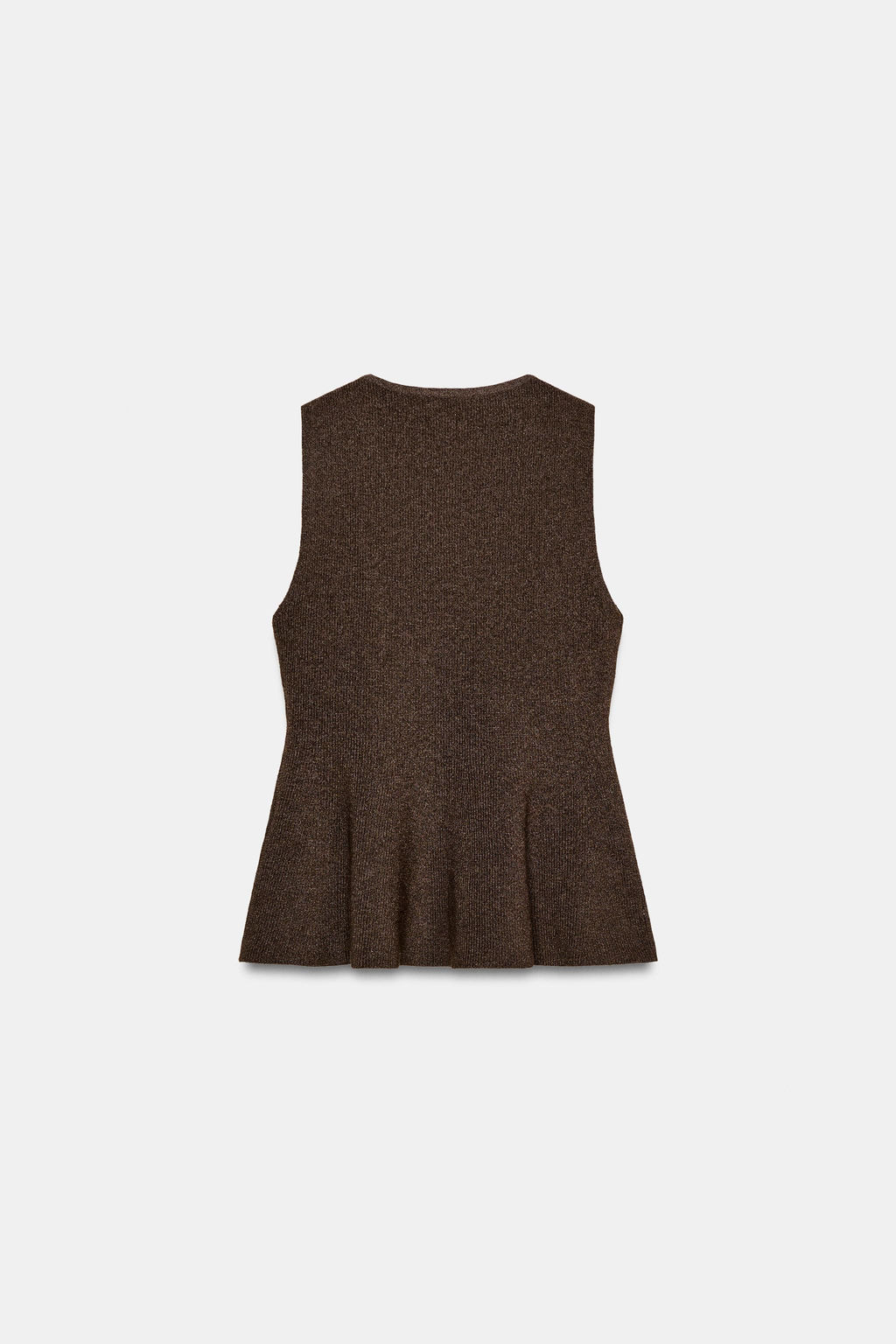 RIB PEPLUM BUTTON TOP - Zara фото 9