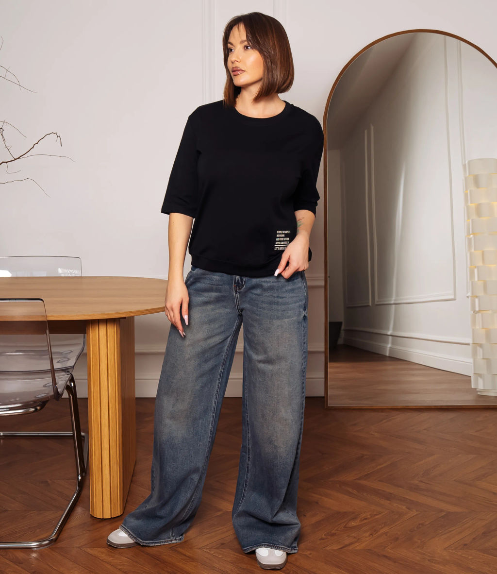 Футболка #КТ0467-55, чёрный