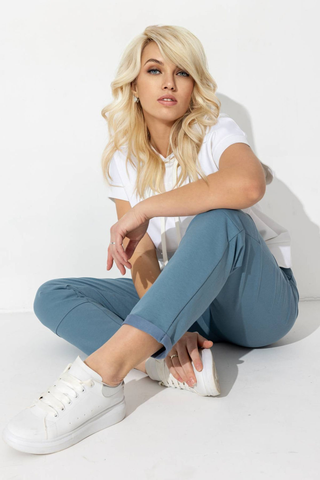 Брюки женские 102/18/Пыльно-синий