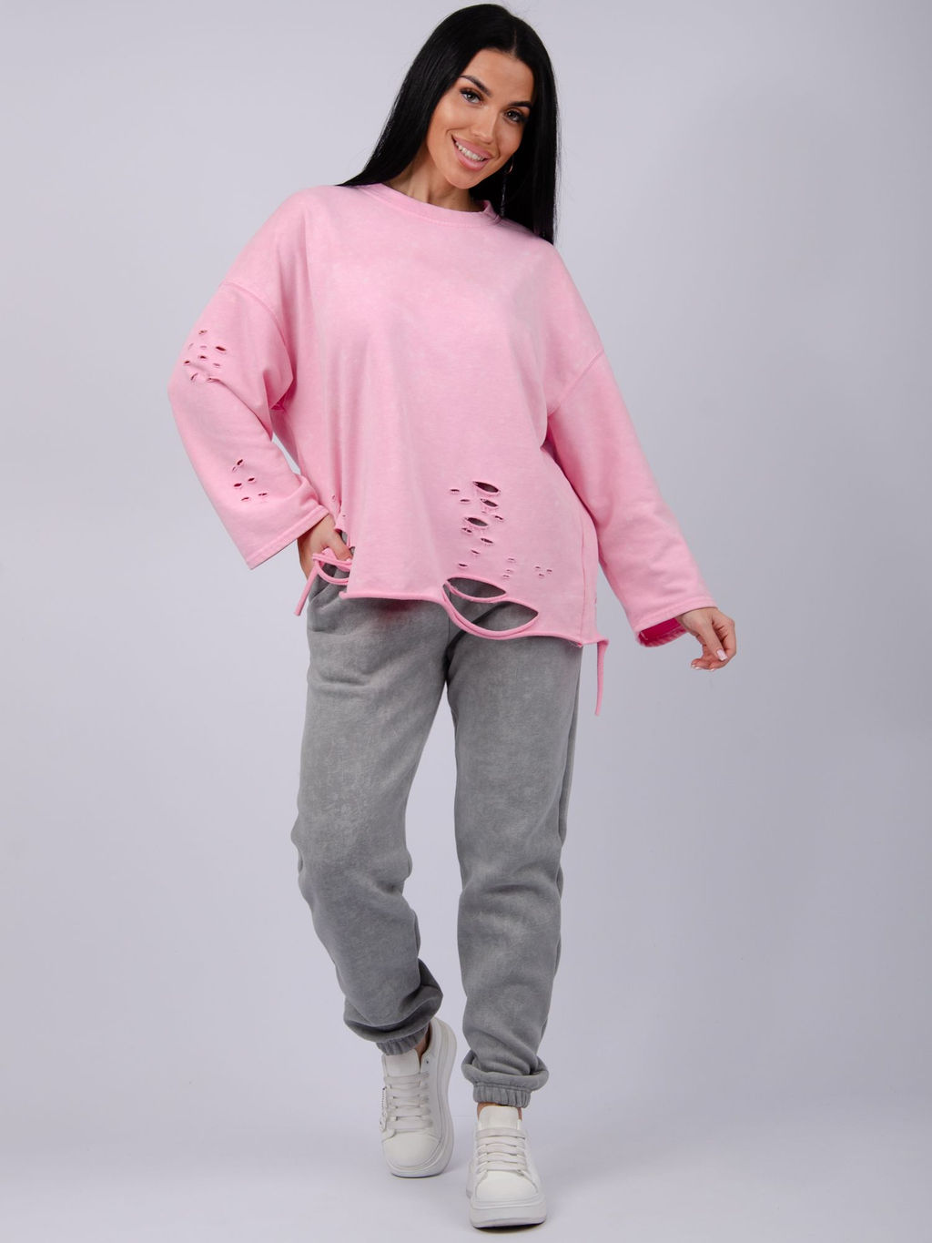 Джоггеры Мистерия 5, футер 3-х нитка начес - Малина фото 3