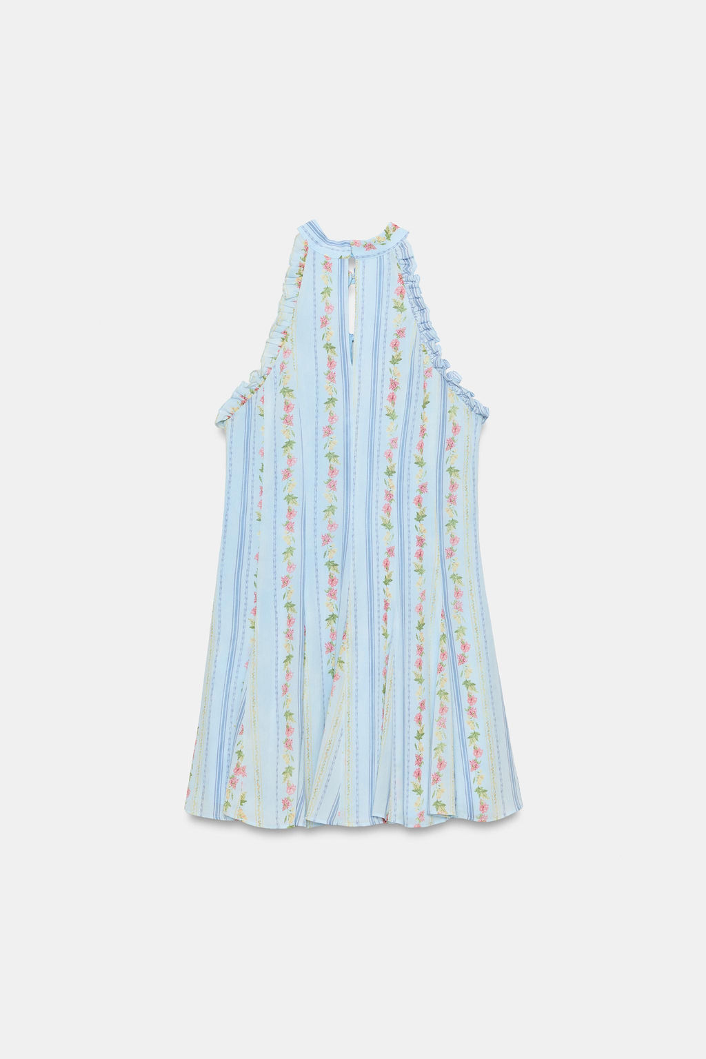 VESTIDO MINI HALTER ESTAMPADO FLORAL / Multicolor - Zara фото 9