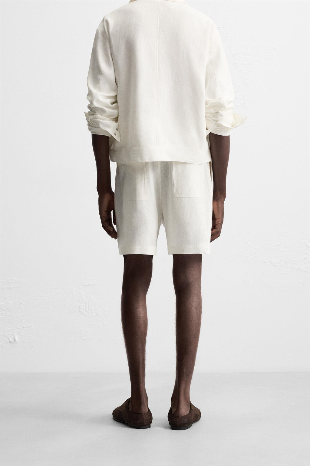 100% LINEN BERMUDA SHORTS WITH BELT - Zara фото 13