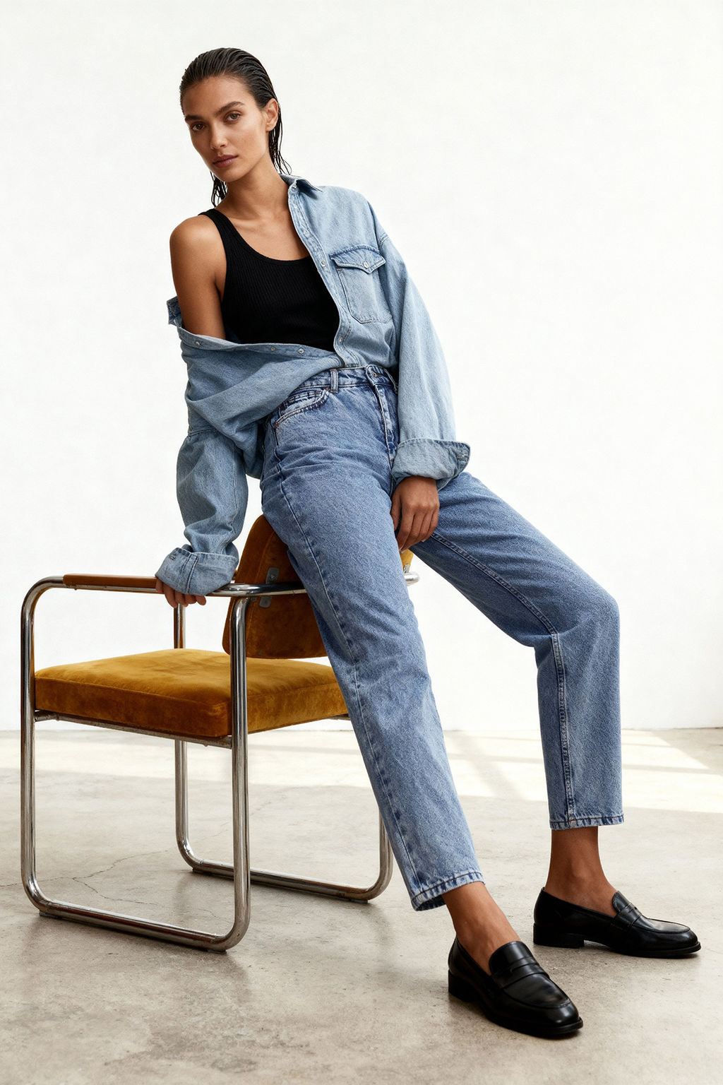 Siyah Yuksek Bel Mom Jeans TWOSS23JE00067 - Trendyolmilla фото 20