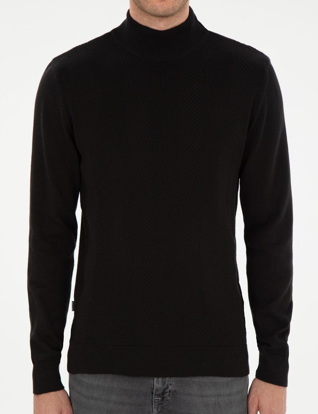 Siyah Slim Fit Kazak - Pierre cardin фото 6