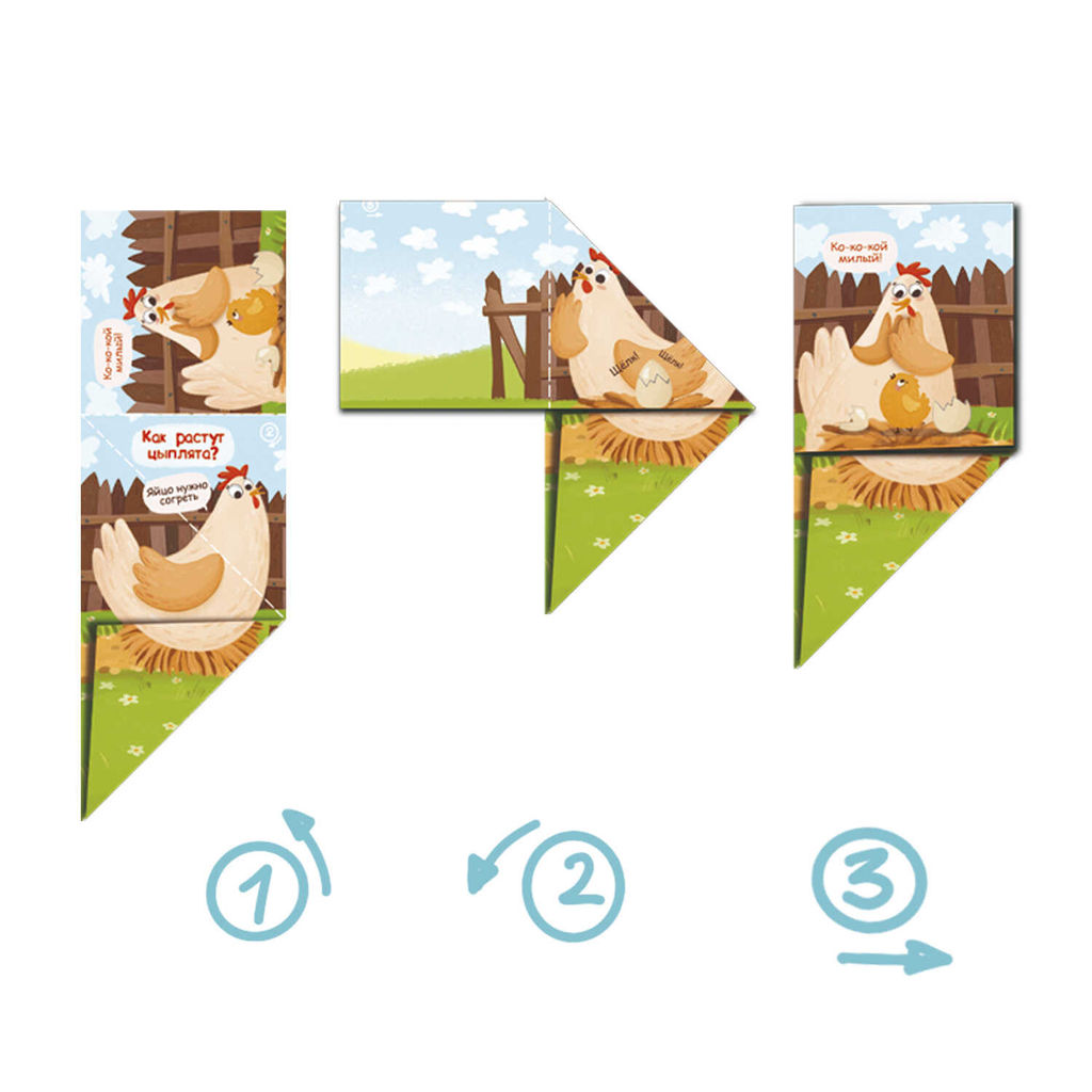 Книжка-картинка для детей. Серия Складные истории арт. 58103 КАК ВСЕ РАСТУТ - Феникс+ фото 2