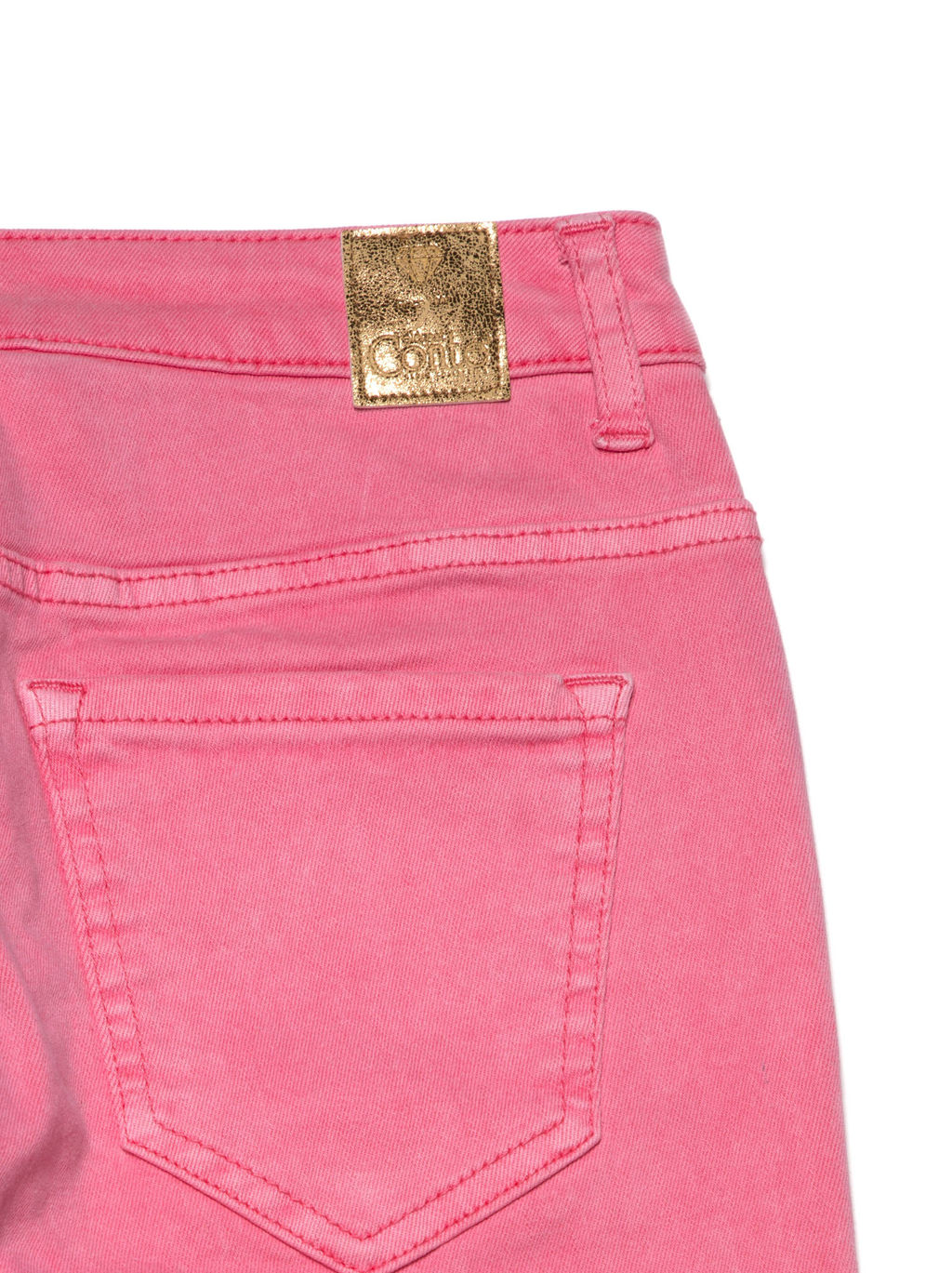 CONTE Цветные джинсы skinny с высокой посадкой и эффектом варки CON-236 Lycra® washed candy pink